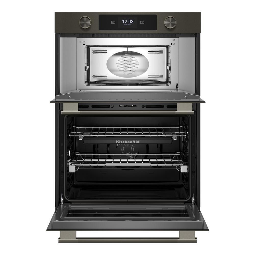 Kitchenaid KOEC730SBE 30-inch Smart Electric Combo Wall Oven with Assisted Cooking Modes - Black Ore
