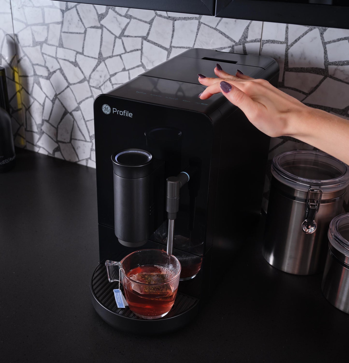 P7CEBBS6RBB GE Profile™ Automatic Espresso Machine + Frother