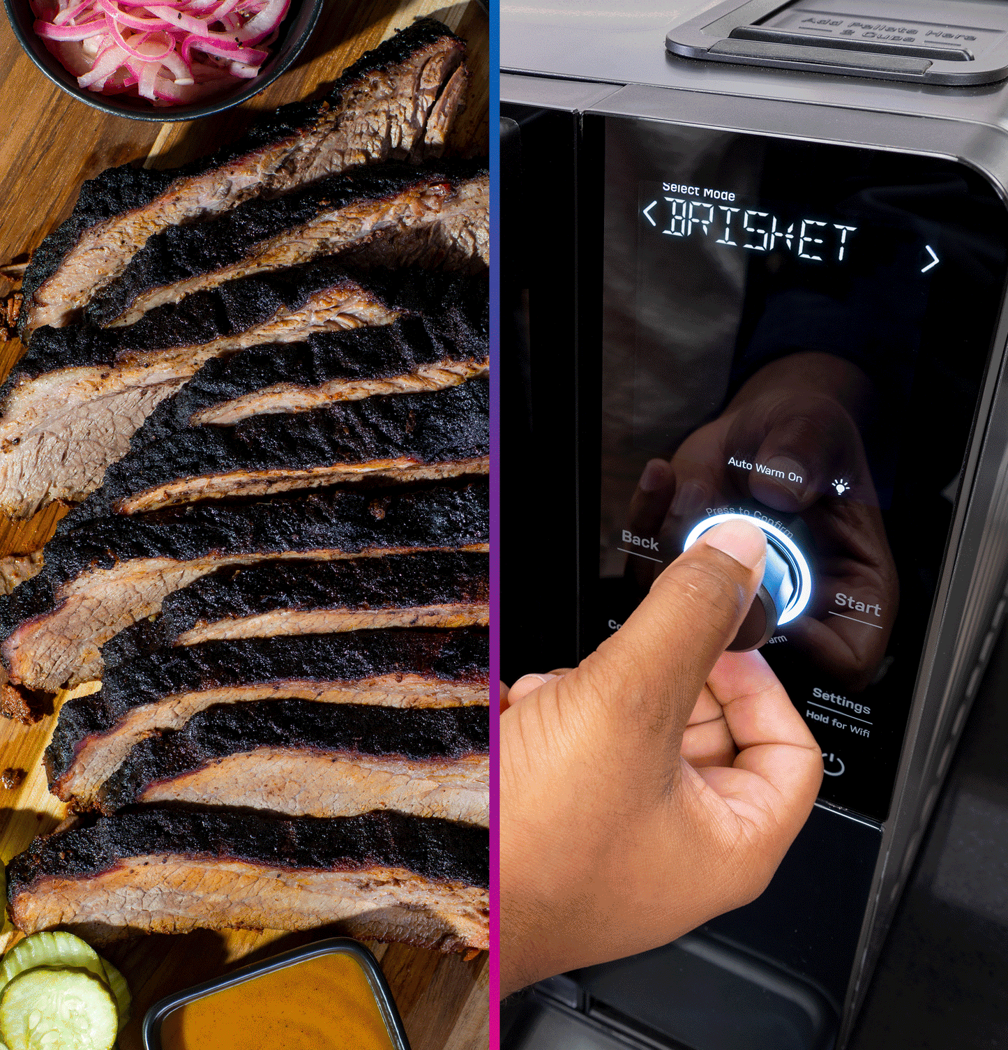 P9SBAAS6VBB GE Profile™ Smart Indoor Pellet Smoker