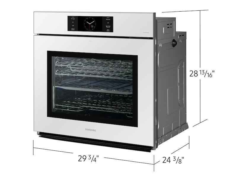Samsung NV51CB700S12AA Bespoke 30 White Glass Single Wall Oven with AI Pro Cooking™ Camera
