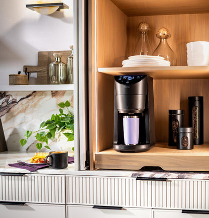 P7CGAAS6TBB GE Profile™ Smart Grind and Brew Coffee Maker with Podless Single Serve