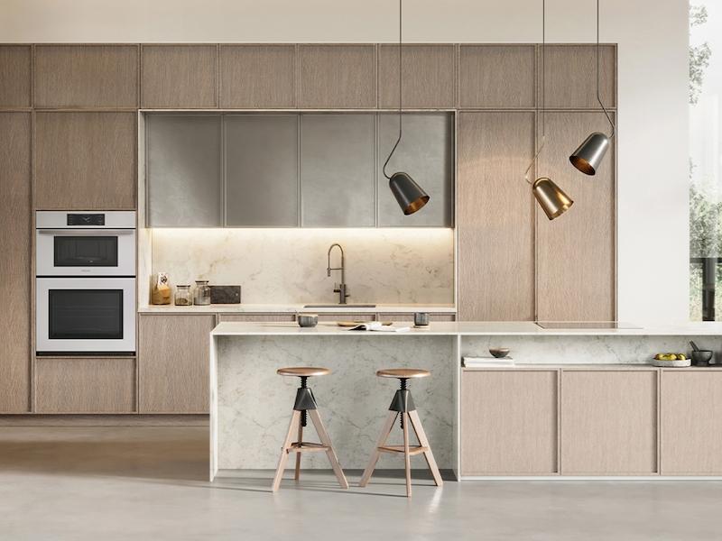 Samsung NQ70CB700D12AA Bespoke 30 Microwave Combination Wall Oven with with Flex Duo™ in White Glass