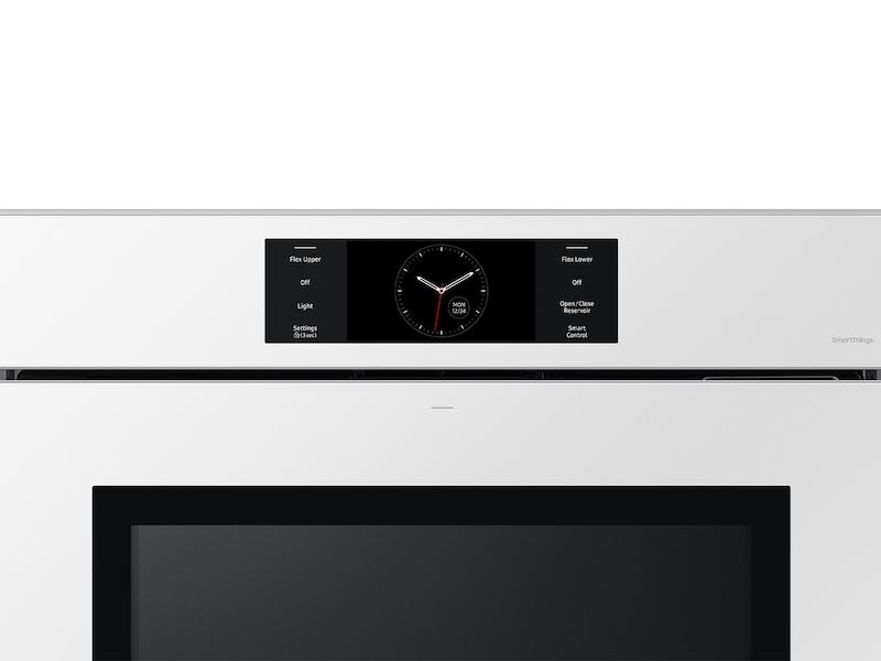 Samsung NV51CB700S12AA Bespoke 30 White Glass Single Wall Oven with AI Pro Cooking™ Camera