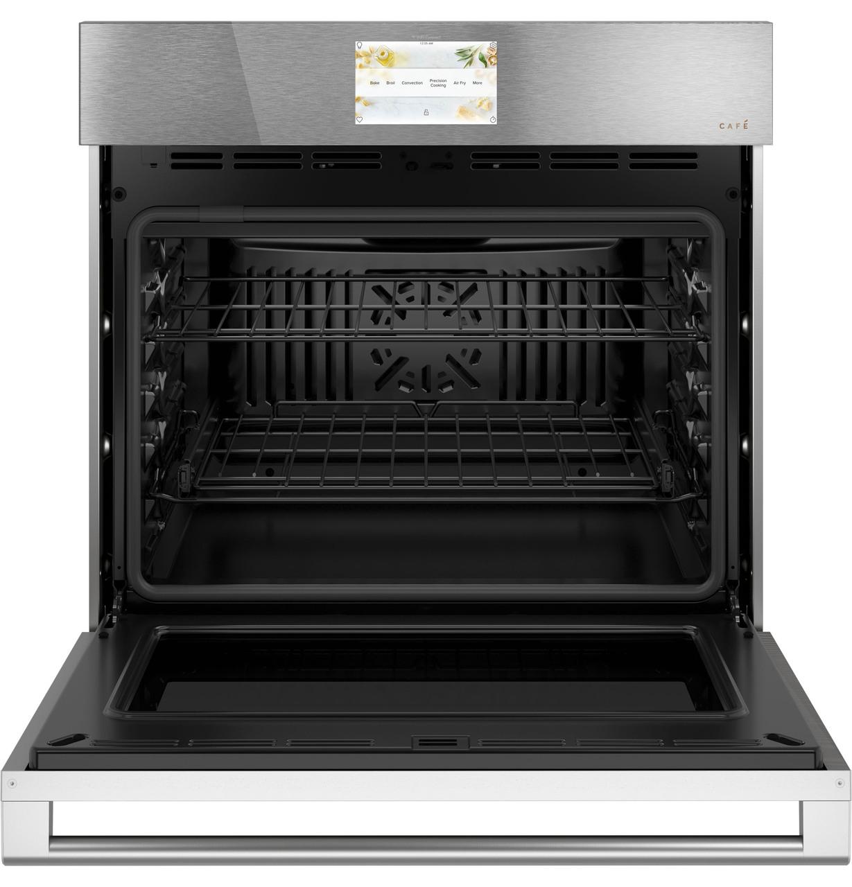 Cafe CTS70DM2NS5 CAF(EBACK)™ 30 Smart Single Wall Oven with Convection in Platinum Glass