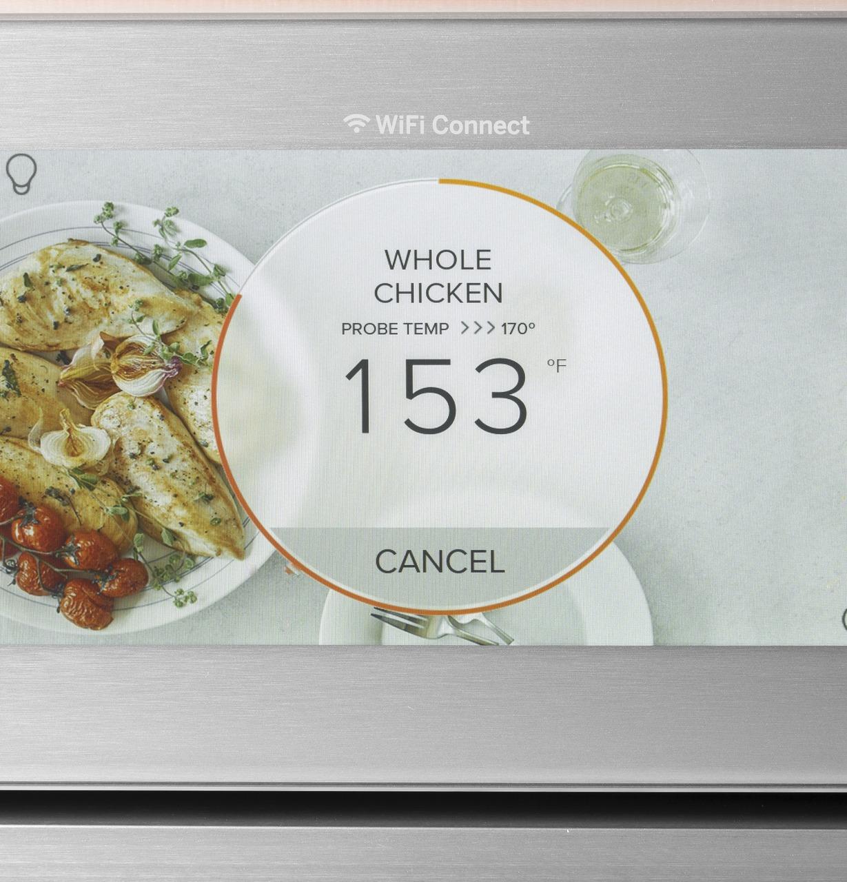 Cafe CTS70DM2NS5 CAF(EBACK)™ 30 Smart Single Wall Oven with Convection in Platinum Glass