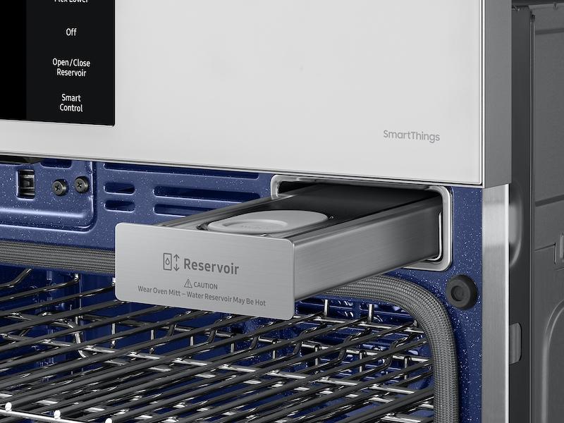 Samsung NV51CB700S12AA Bespoke 30 White Glass Single Wall Oven with AI Pro Cooking™ Camera