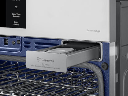 Samsung NV51CB700S12AA Bespoke 30 White Glass Single Wall Oven with AI Pro Cooking™ Camera