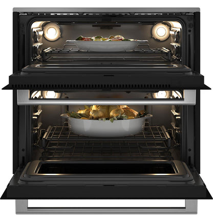 Cafe CTS92DM2NS5 CAF(EBACK)™ 30 Duo Smart Single Wall Oven in Platinum Glass