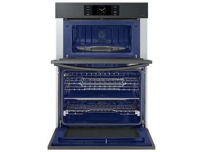 Samsung NQ70CG700DMTAA Bespoke 30 Microwave Combination Wall Oven with with Flex Duo™ in Matte Black Steel
