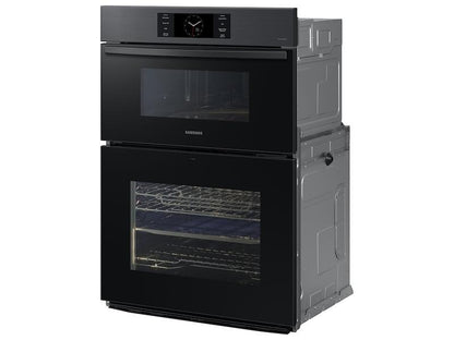 Samsung NQ70CG700DMTAA Bespoke 30 Microwave Combination Wall Oven with with Flex Duo™ in Matte Black Steel