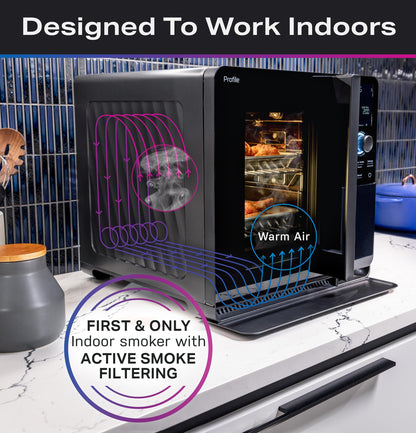 P9SBAAS6VBB GE Profile™ Smart Indoor Pellet Smoker