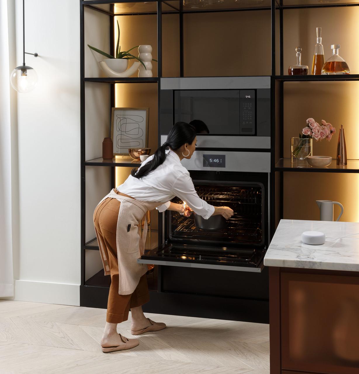 Cafe CTS90DM2NS5 CAF(EBACK)™ 30 Smart Built-In Convection Single Wall Oven in Platinum Glass