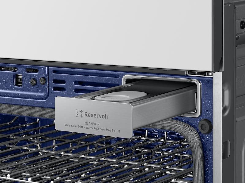 Samsung NQ70CB700D12AA Bespoke 30 Microwave Combination Wall Oven with with Flex Duo™ in White Glass