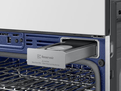 Samsung NQ70CB700D12AA Bespoke 30 Microwave Combination Wall Oven with with Flex Duo™ in White Glass