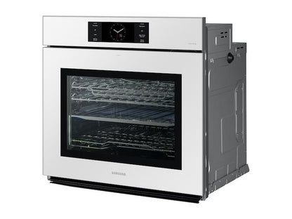 Samsung NV51CB700S12AA Bespoke 30 White Glass Single Wall Oven with AI Pro Cooking™ Camera