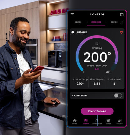 P9SBAAS6VBB GE Profile™ Smart Indoor Pellet Smoker