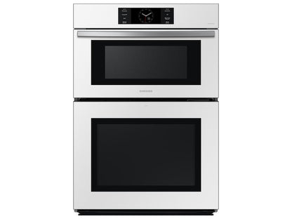 Samsung NQ70CB700D12AA Bespoke 30 Microwave Combination Wall Oven with with Flex Duo™ in White Glass