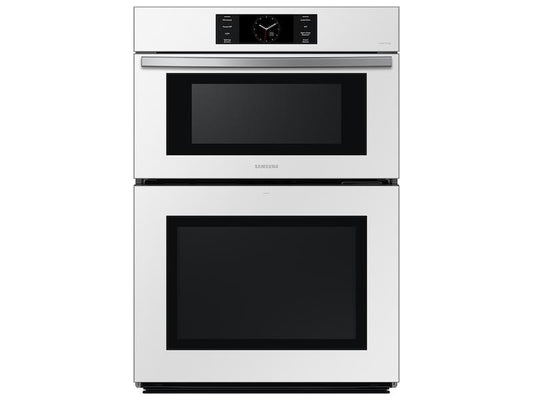 Samsung NQ70CB700D12AA Bespoke 30 Microwave Combination Wall Oven with with Flex Duo™ in White Glass