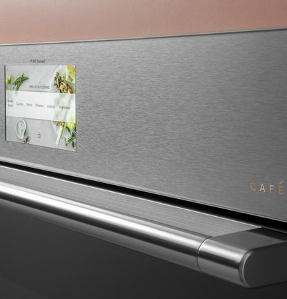 Cafe CTS70DM2NS5 CAF(EBACK)™ 30 Smart Single Wall Oven with Convection in Platinum Glass