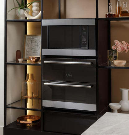 Cafe CTS92DM2NS5 CAF(EBACK)™ 30 Duo Smart Single Wall Oven in Platinum Glass