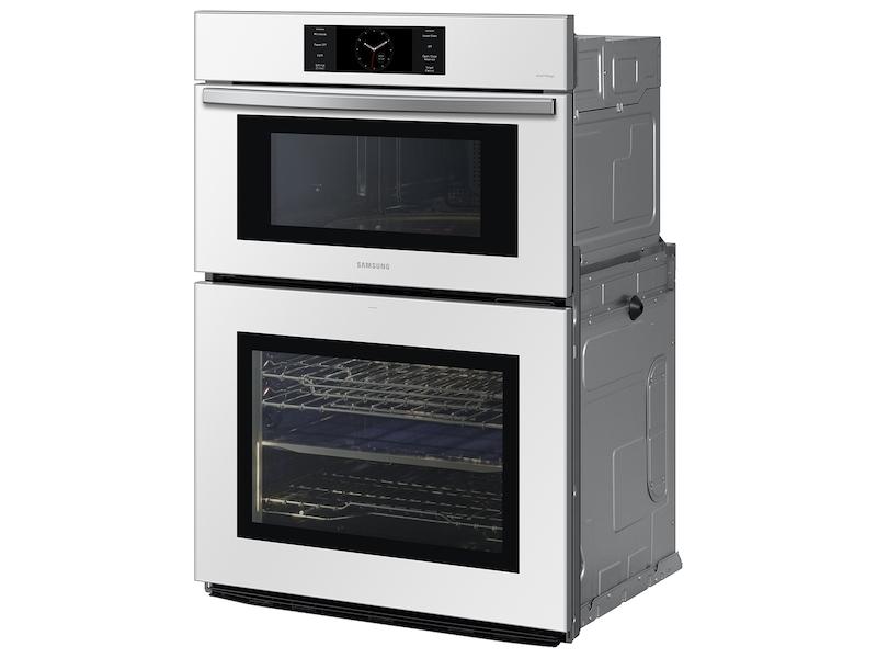 Samsung NQ70CB700D12AA Bespoke 30 Microwave Combination Wall Oven with with Flex Duo™ in White Glass