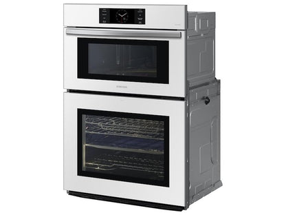 Samsung NQ70CB700D12AA Bespoke 30 Microwave Combination Wall Oven with with Flex Duo™ in White Glass