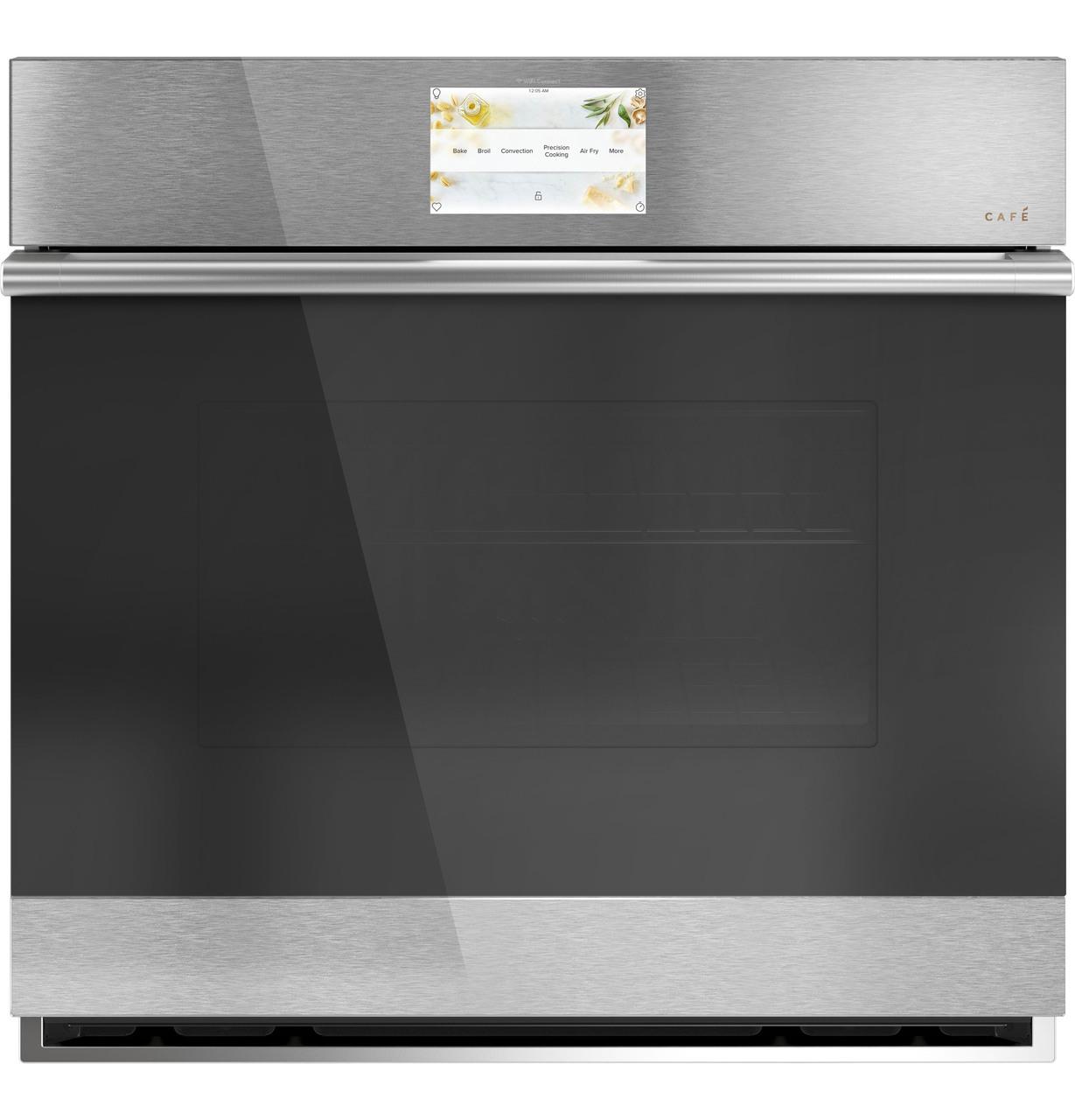 Cafe CTS70DM2NS5 CAF(EBACK)™ 30 Smart Single Wall Oven with Convection in Platinum Glass
