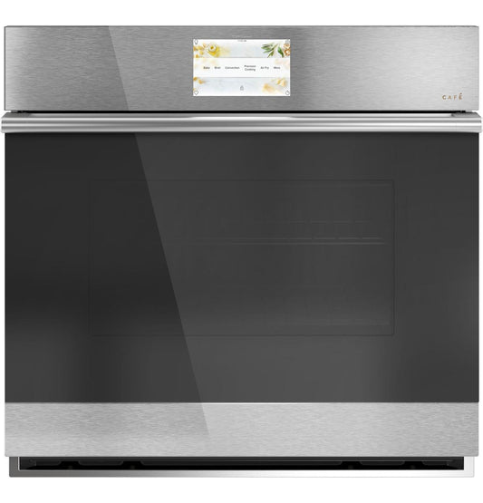 Cafe CTS70DM2NS5 CAF(EBACK)™ 30 Smart Single Wall Oven with Convection in Platinum Glass