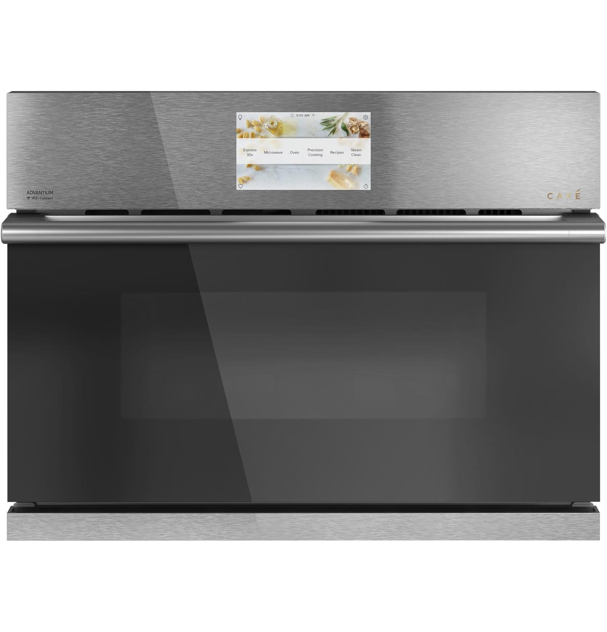 Cafe CSB912M2NS5 CAF(EBACK)™ 27 Smart Five in One Oven with 120V Advantium® Technology in Platinum Glass