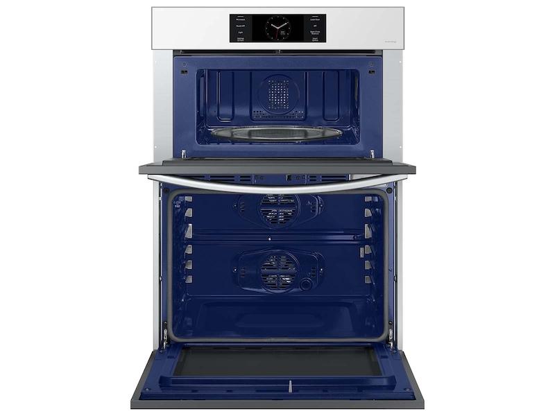 Samsung NQ70CB700D12AA Bespoke 30 Microwave Combination Wall Oven with with Flex Duo™ in White Glass