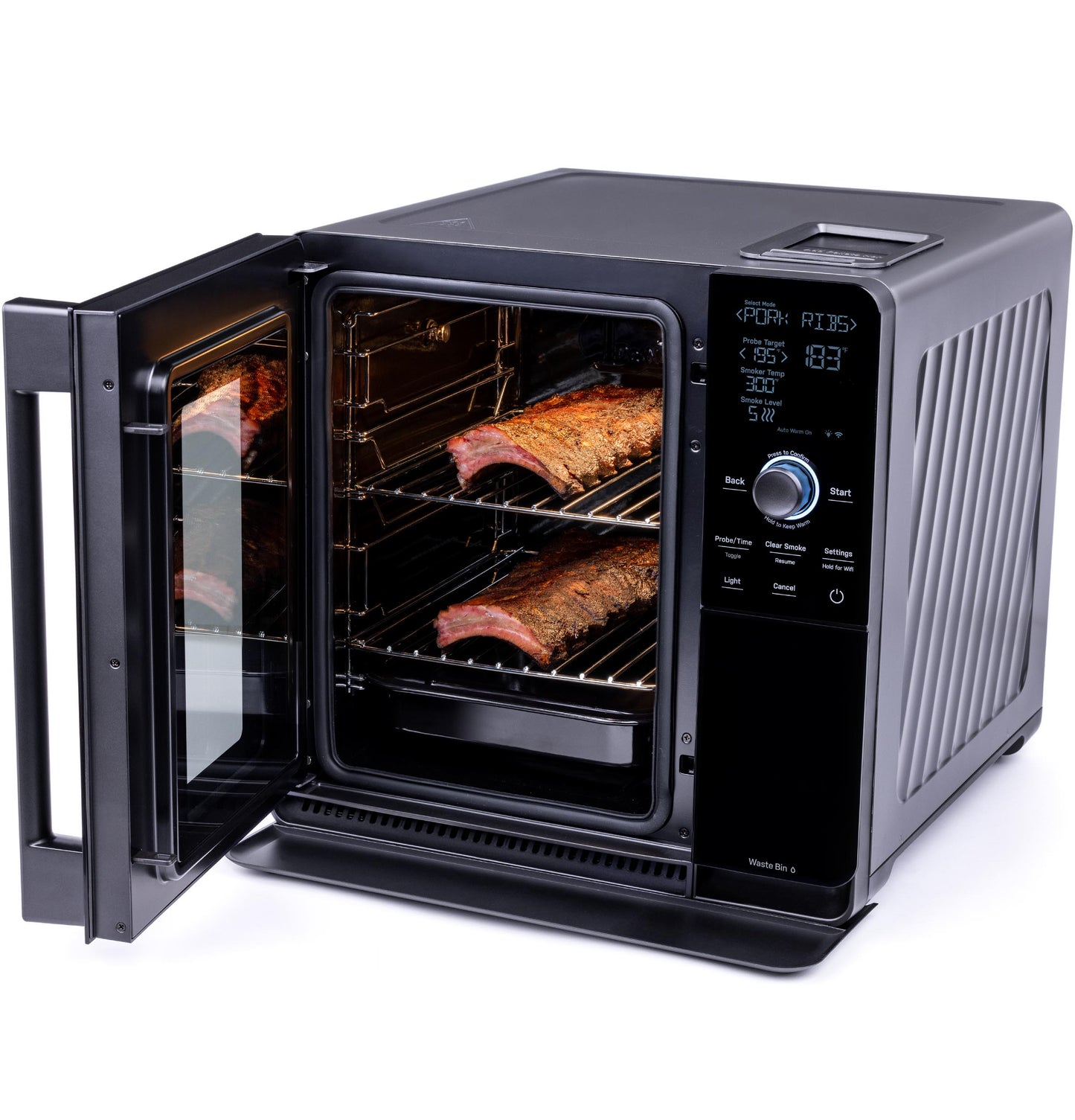 P9SBAAS6VBB GE Profile™ Smart Indoor Pellet Smoker