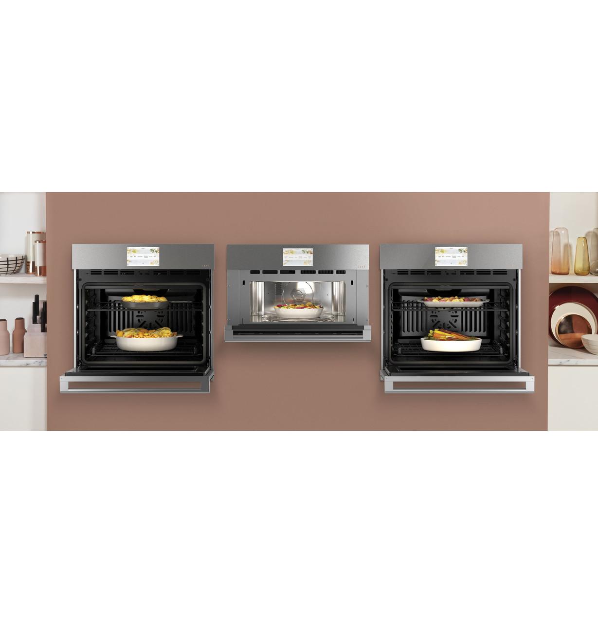 Cafe CTS70DM2NS5 CAF(EBACK)™ 30 Smart Single Wall Oven with Convection in Platinum Glass