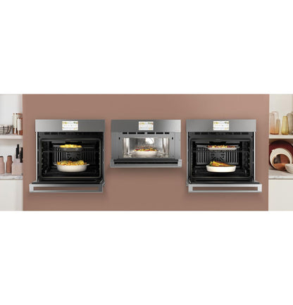 Cafe CTS70DM2NS5 CAF(EBACK)™ 30 Smart Single Wall Oven with Convection in Platinum Glass