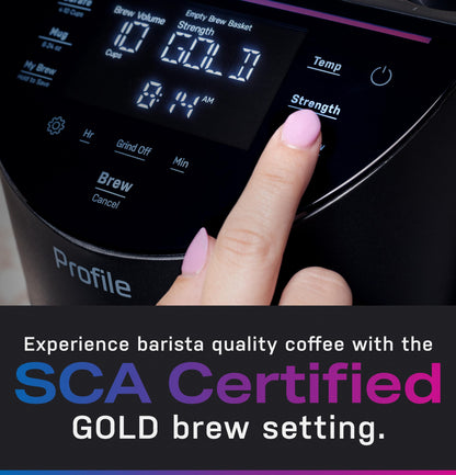 P7CGAAS6TBB GE Profile™ Smart Grind and Brew Coffee Maker with Podless Single Serve