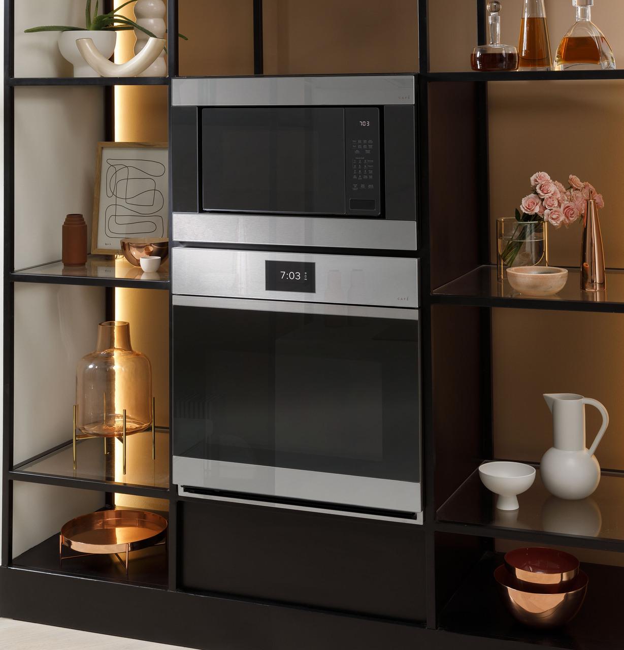 Cafe CTS90DM2NS5 CAF(EBACK)™ 30 Smart Built-In Convection Single Wall Oven in Platinum Glass