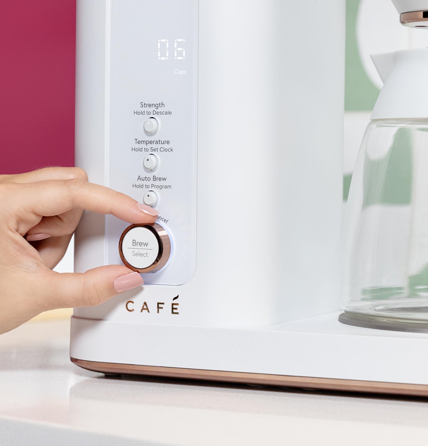 Cafe C7CDABS4RW3 CAF(EBACK)™ Specialty Drip Coffee Maker with Glass Carafe