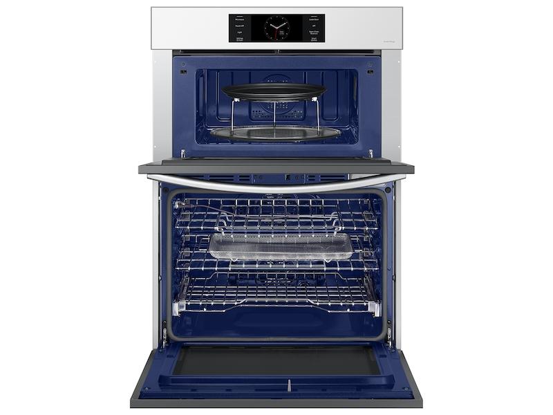 Samsung NQ70CB700D12AA Bespoke 30 Microwave Combination Wall Oven with with Flex Duo™ in White Glass