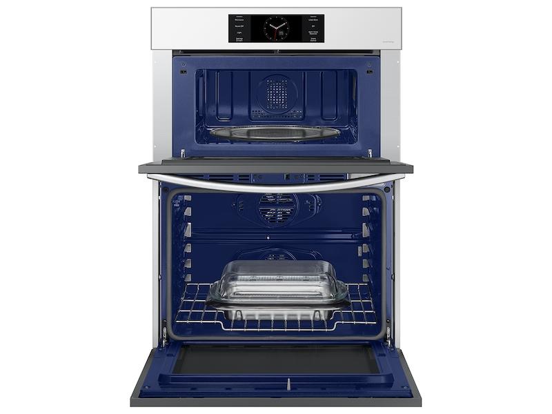 Samsung NQ70CB700D12AA Bespoke 30 Microwave Combination Wall Oven with with Flex Duo™ in White Glass