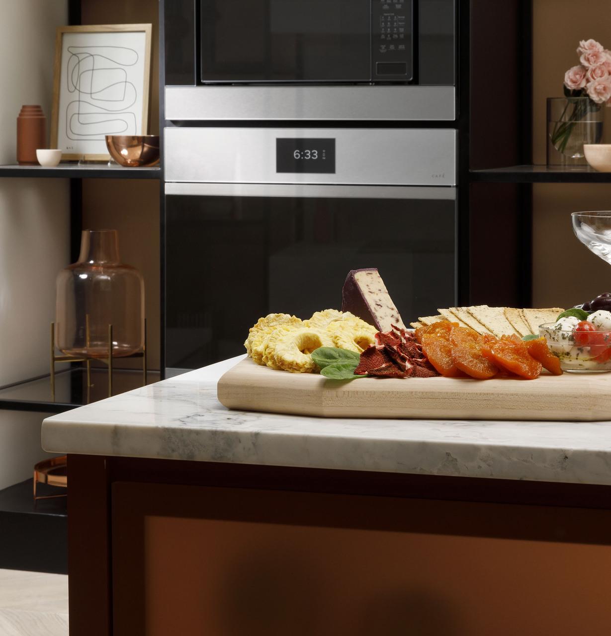 Cafe CTS90DM2NS5 CAF(EBACK)™ 30 Smart Built-In Convection Single Wall Oven in Platinum Glass