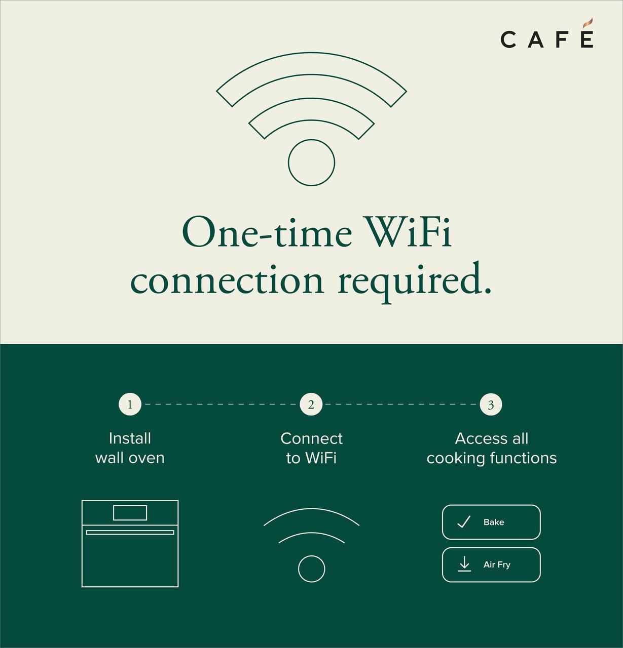 Cafe CTS90DM2NS5 CAF(EBACK)™ 30 Smart Built-In Convection Single Wall Oven in Platinum Glass