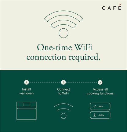 Cafe CTS90DM2NS5 CAF(EBACK)™ 30 Smart Built-In Convection Single Wall Oven in Platinum Glass