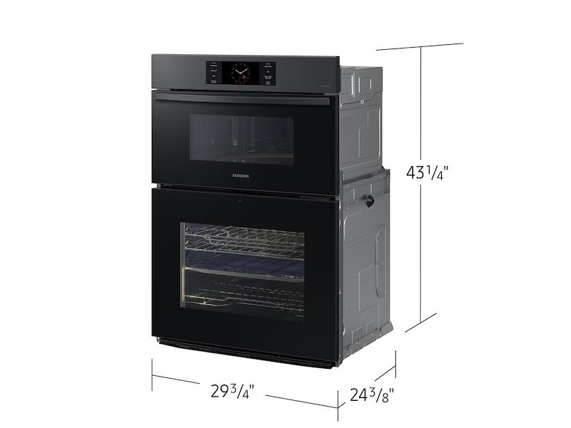 Samsung NQ70CG700DMTAA Bespoke 30 Microwave Combination Wall Oven with with Flex Duo™ in Matte Black Steel