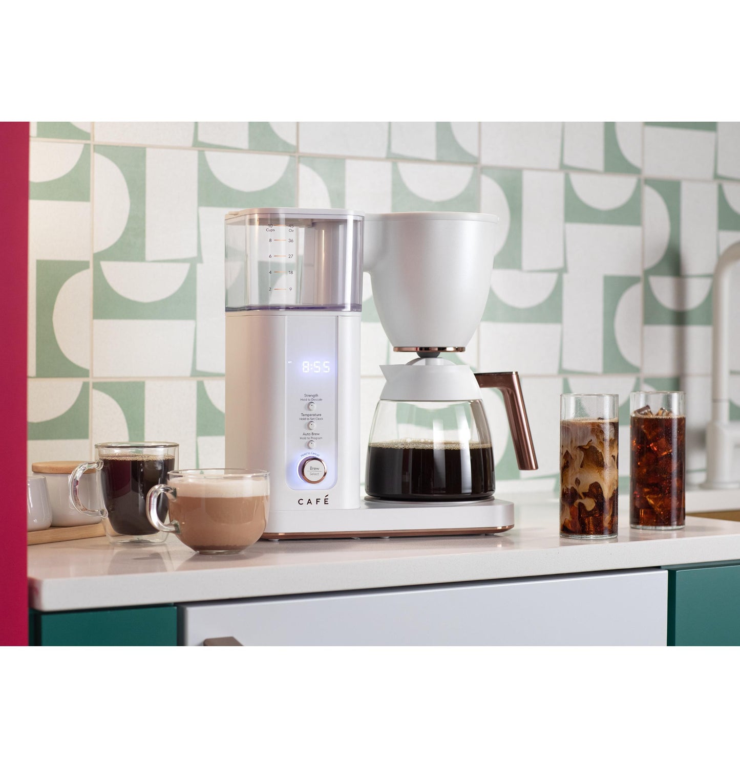 Cafe C7CDABS4RW3 CAF(EBACK)™ Specialty Drip Coffee Maker with Glass Carafe