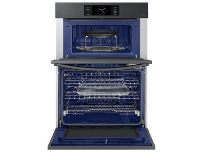 Samsung NQ70CG700DMTAA Bespoke 30 Microwave Combination Wall Oven with with Flex Duo™ in Matte Black Steel