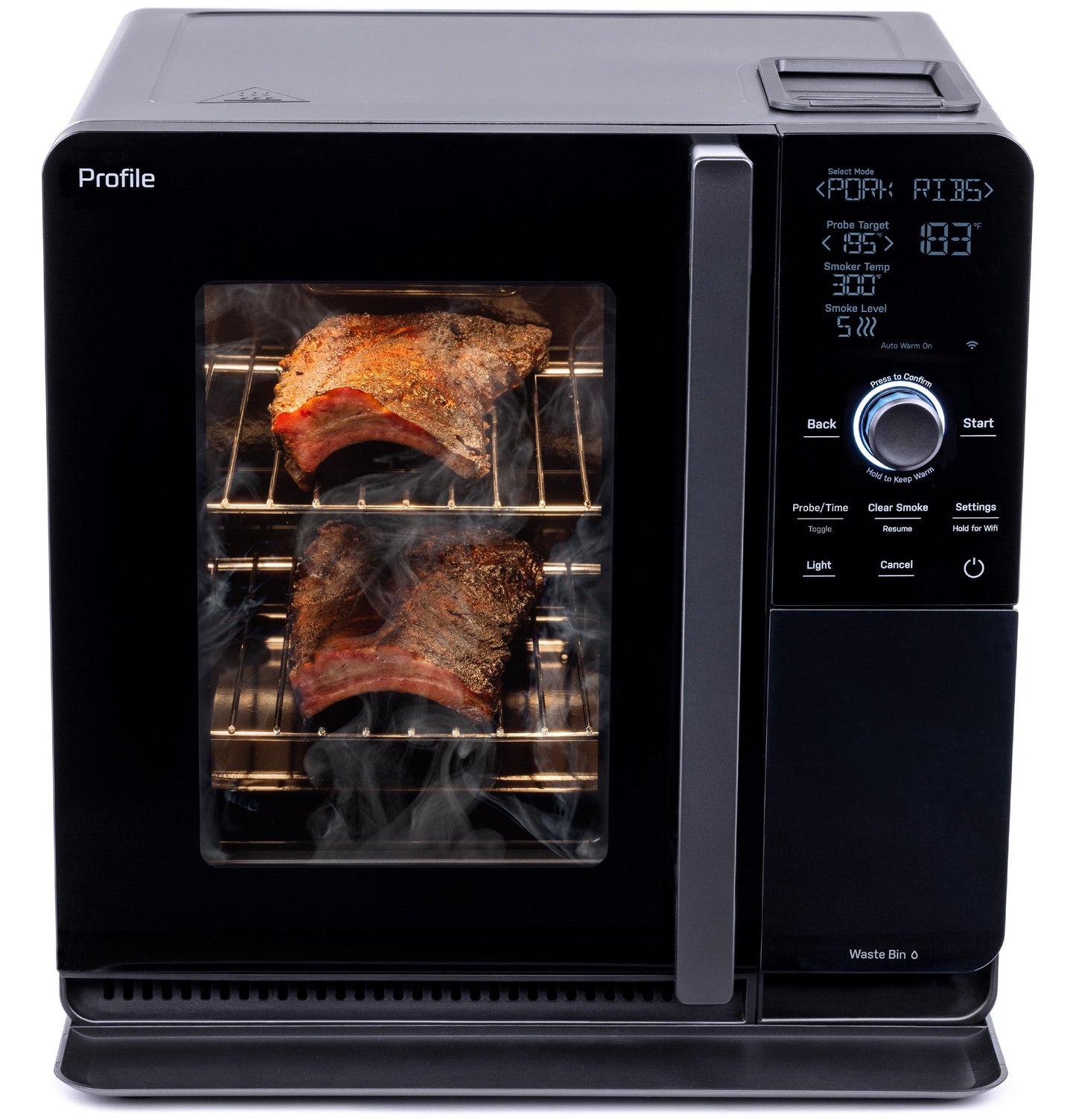P9SBAAS6VBB GE Profile™ Smart Indoor Pellet Smoker