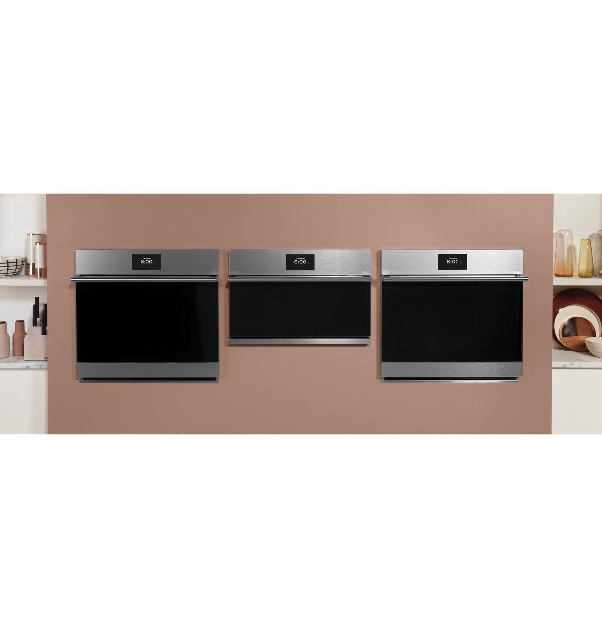 Cafe CTS70DM2NS5 CAF(EBACK)™ 30 Smart Single Wall Oven with Convection in Platinum Glass