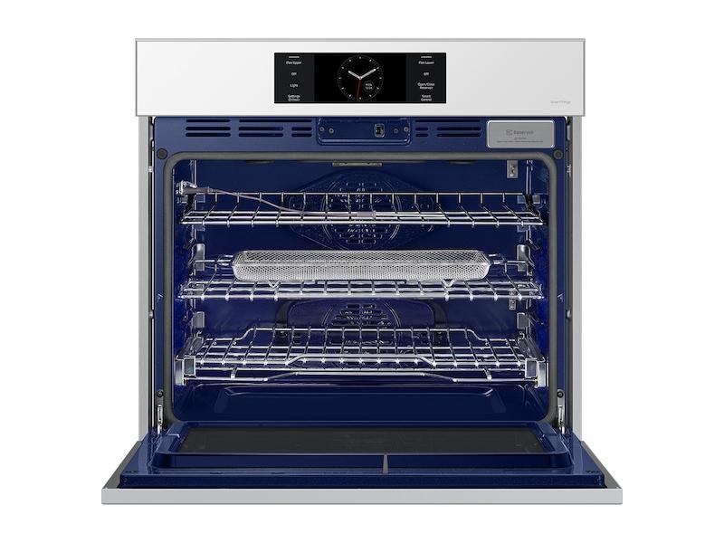 Samsung NV51CB700S12AA Bespoke 30 White Glass Single Wall Oven with AI Pro Cooking™ Camera