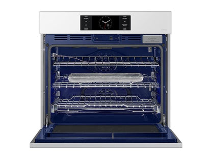 Samsung NV51CB700S12AA Bespoke 30 White Glass Single Wall Oven with AI Pro Cooking™ Camera