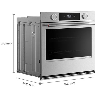 Kitchenaid KOES730SPS 30-inch Smart Electric Single Wall Oven with Assisted Cooking Modes - PrintShield™ Finish