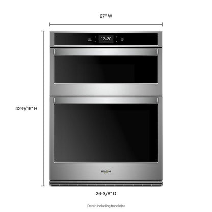 Whirlpool WOC75EC7HS 5.7 cu. ft. Smart Combination Convection Wall Oven with Air Fry, when Connected